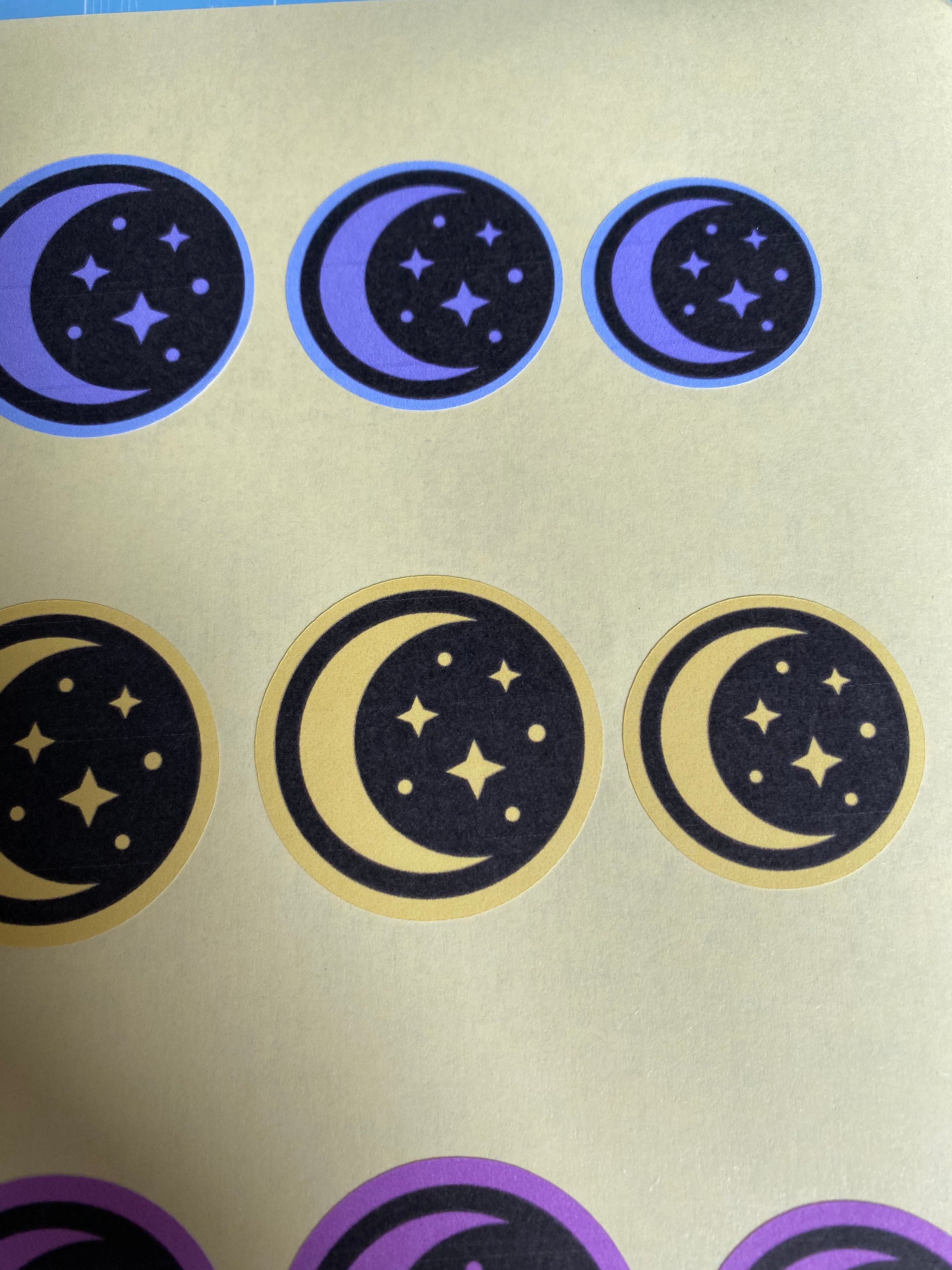 Moon and Star Stickers Etsy UK