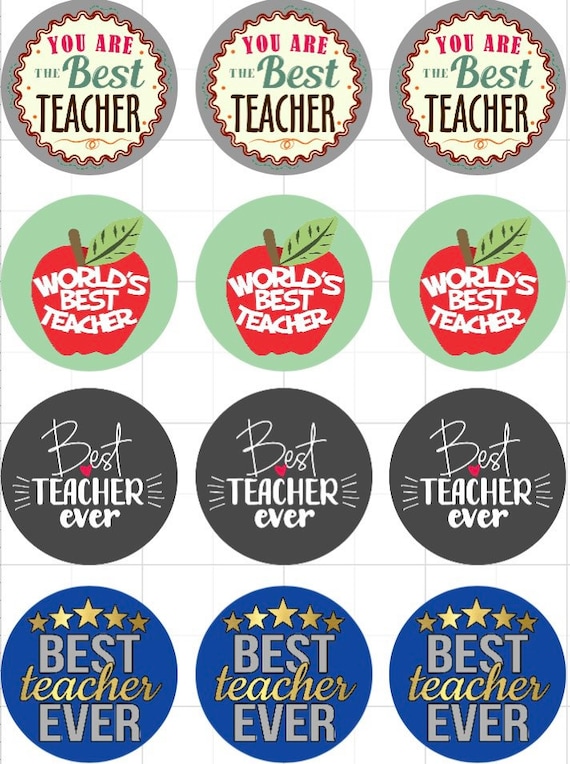 Badge Personalised School Teacher Word of the Day English Sticker any wording 