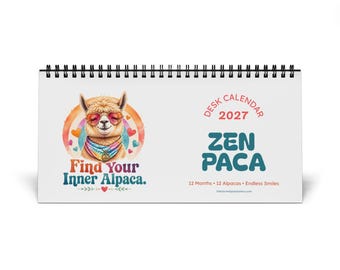 Trouvez votre alpaga intérieur - Calendrier de bureau | 2027 Zen Paca