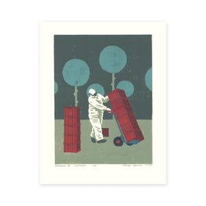 Boomwerk IV, linocut print