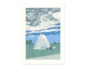 Tarpaulin - Linocut print