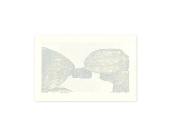 Hunebed - woodcut print