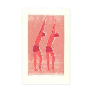 Synchroon - original linocut print