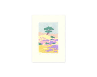 Vlieland - original linocut print