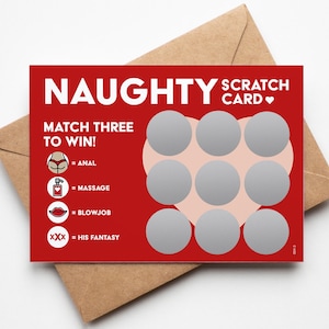 Birthday Gift for Him, Gift for Him, Gift for Boyfriend, Scratch Card for Him, Novelty Scratch Card, Gift for Husband, Funny Couples Gift