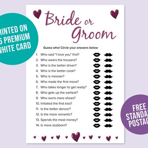 Hen Party Game, Mr or Mrs, Bride or Groom, Bridal Shower Games, Funny Hen Night Game, Mr & Mrs Game, Dirty Rude Hen Do Game, HPG001