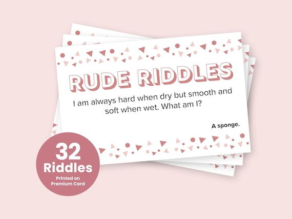Rude Riddles: Hen Party Game, 32 Fun Cards