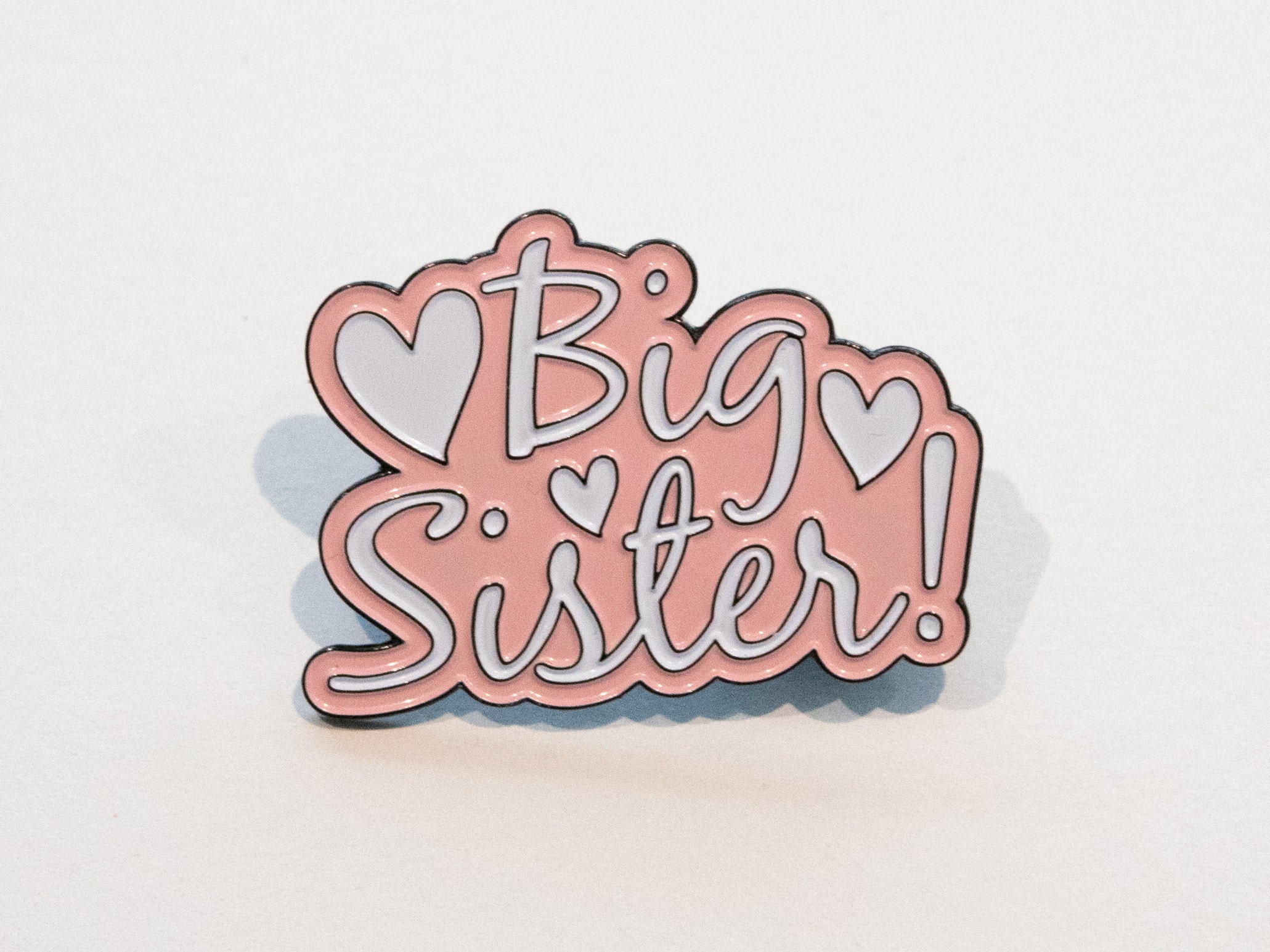 Big Sister T Enamel Pin Badge Sister Card Enamel Pin Etsy