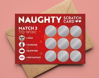 Naughty Novelty Scratch Card - X-Rated Couple Gifts - Funny Christmas Present