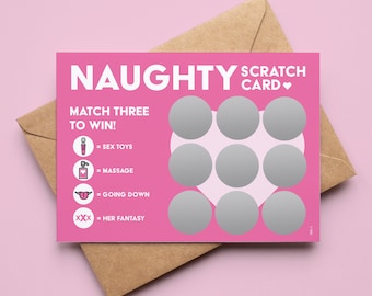 Valentines Gift for Her, Naughty Scratch Card, Scratch Card, Birthday Gift for Her, Adult Gift for Boyfriend, Rude Gift for Her