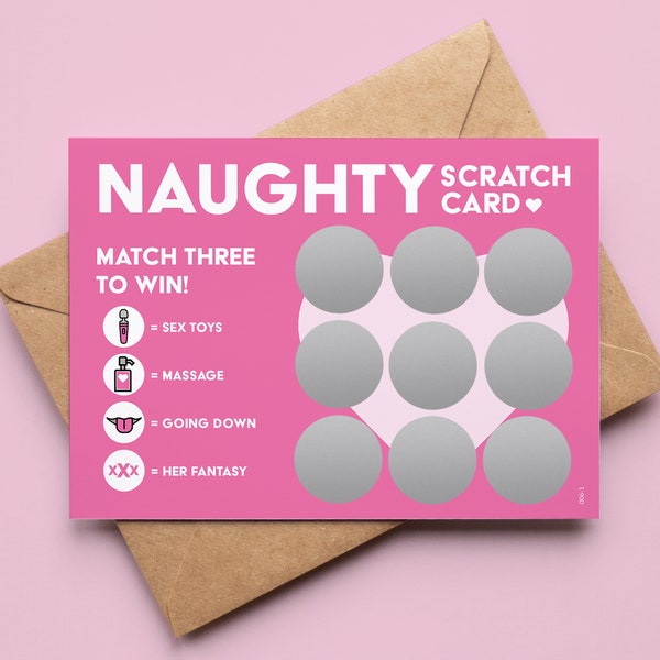 Valentines Gift for Her, Naughty Scratch Card, Scratch Card, Birthday Gift for Her, Adult Gift for Boyfriend, Rude Gift for Her