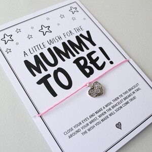 Mummy to be Wish Bracelet | Mummy to be Gift | Pregnancy Gift | Mother to Be Card Bracelet