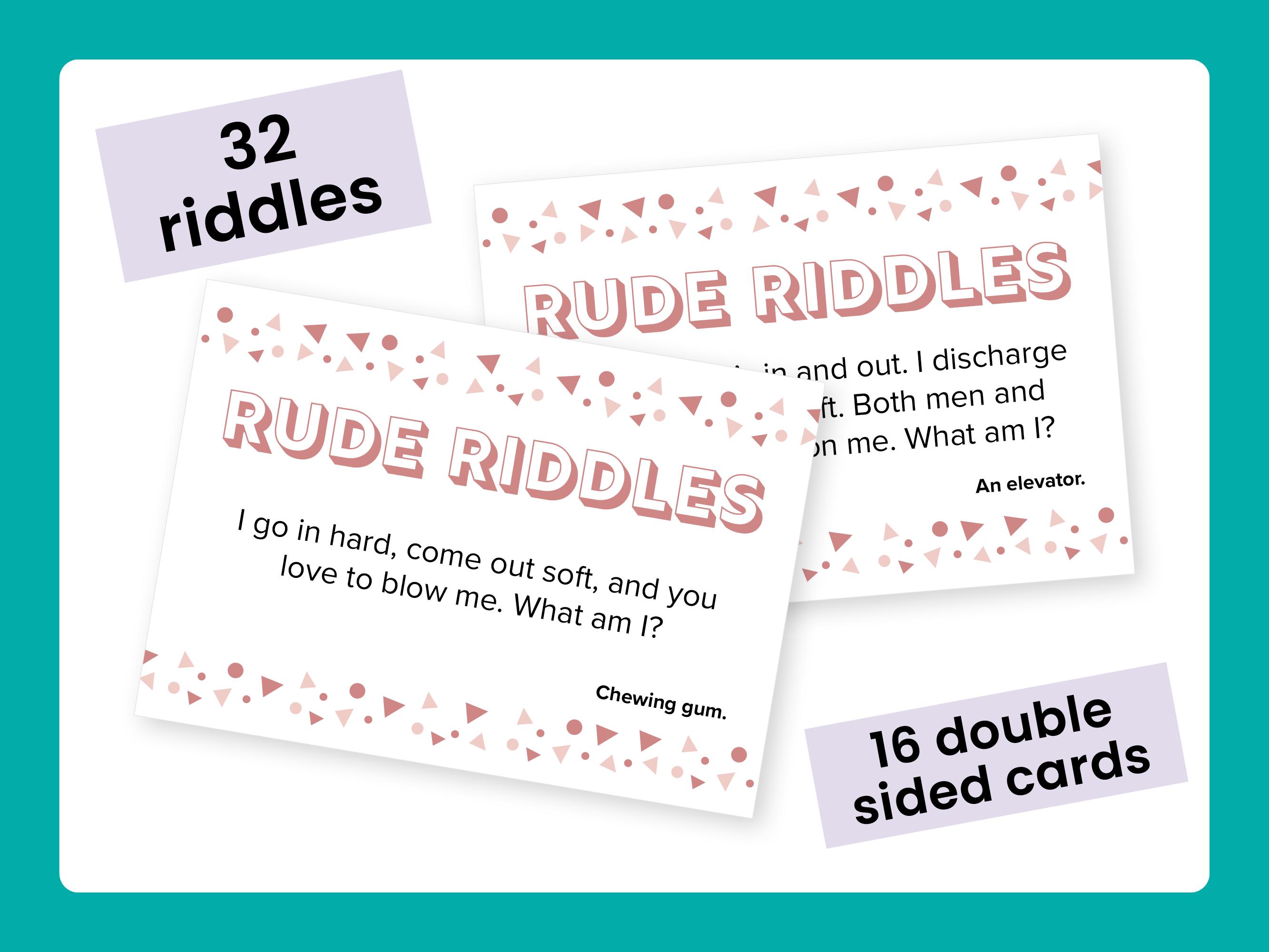 Hen Do Rude Riddles Rude Riddles: Hen Party Game, 32 Fun Cards - Etsy