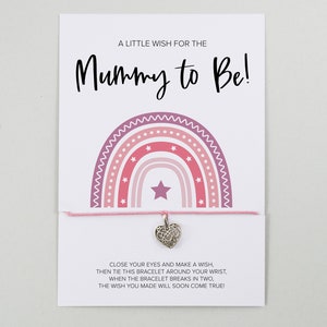 Mummy to be wish bracelet, Mummy to be gift, Pregnancy gift, Mummy to be Card, Mum Gift, Gift from the Bump, BHR001