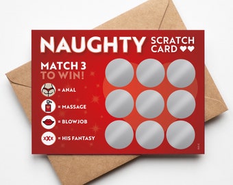 Funny Christmas Gift for Boyfriend: Personalised Scratch-Off Card, Birthday or Anniversary Surprise