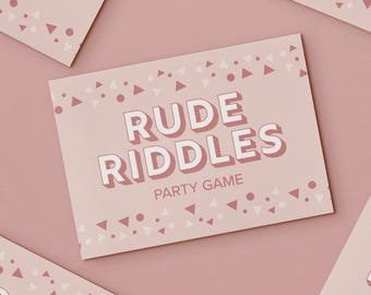 Rude Riddles Card Game | Hen Party Game | Dirty Bachelorette Party Game | 32 Funny Bridal Shower Riddles Game For Hen Weekend