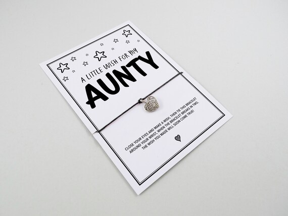 Auntie Wish Bracelet, Gift for Aunty, Keepsake Gift, Birthday Gift for Aunt  - Etsy Norway