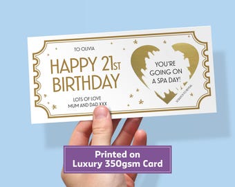 Personalised Birthday Scratch Ticket | Scratch to Reveal Ticket | Birthday Surprise for Experience Day or Concert | Boarding Pass Gift