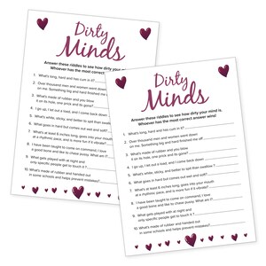 Dirty Minds Game: Hen Party Riddles, Bachelorette Fun (A6 Card) image 9