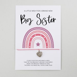 New Big Sister Wish Bracelet, Big Sister Gift, Sibling Gift, New Sister, New Baby Gift, BHR001