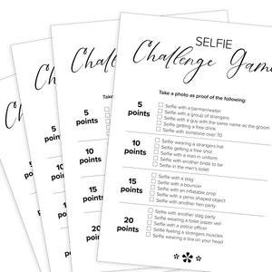 Hen Party Game, Selfie Photo Challenge, Hen Games, Bridal Shower Games ...