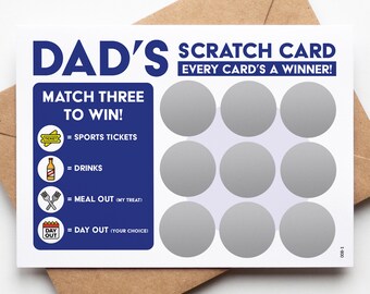 Dad's Novelty Scratch Card Gift: Father's Day, Birthday