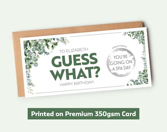 Personalised Guess What Card  | Scratch Off Reveal Ticket | Custom Experience Day Voucher | Birthday Gift For Boyfriend Girlfriend