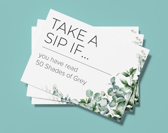 Drink If Game, Hen Party Games, Game for Your Bridal Shower, 32 Pack of Dirty Fun Cards, Hen Do Weekend, Party Accessories, Handy Sized Card