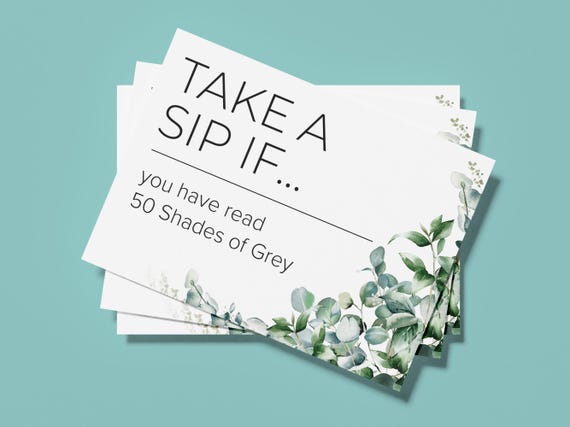 Drink If Game, Hen Party Games, Game for Your Bridal Shower, 32 Pack of Dirty Fun Cards, Hen Do Weekend, Party Accessories, Handy Sized Card
