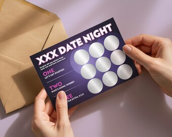 Scratch Off Date Night Game | Naughty Scratch Cards | Romantic Gift Idea for Couples