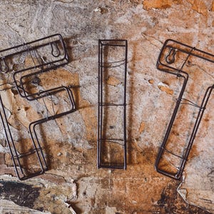 Decorative Wire Letters Set: Rustic Alphabet Decor for Weddings, Home ...
