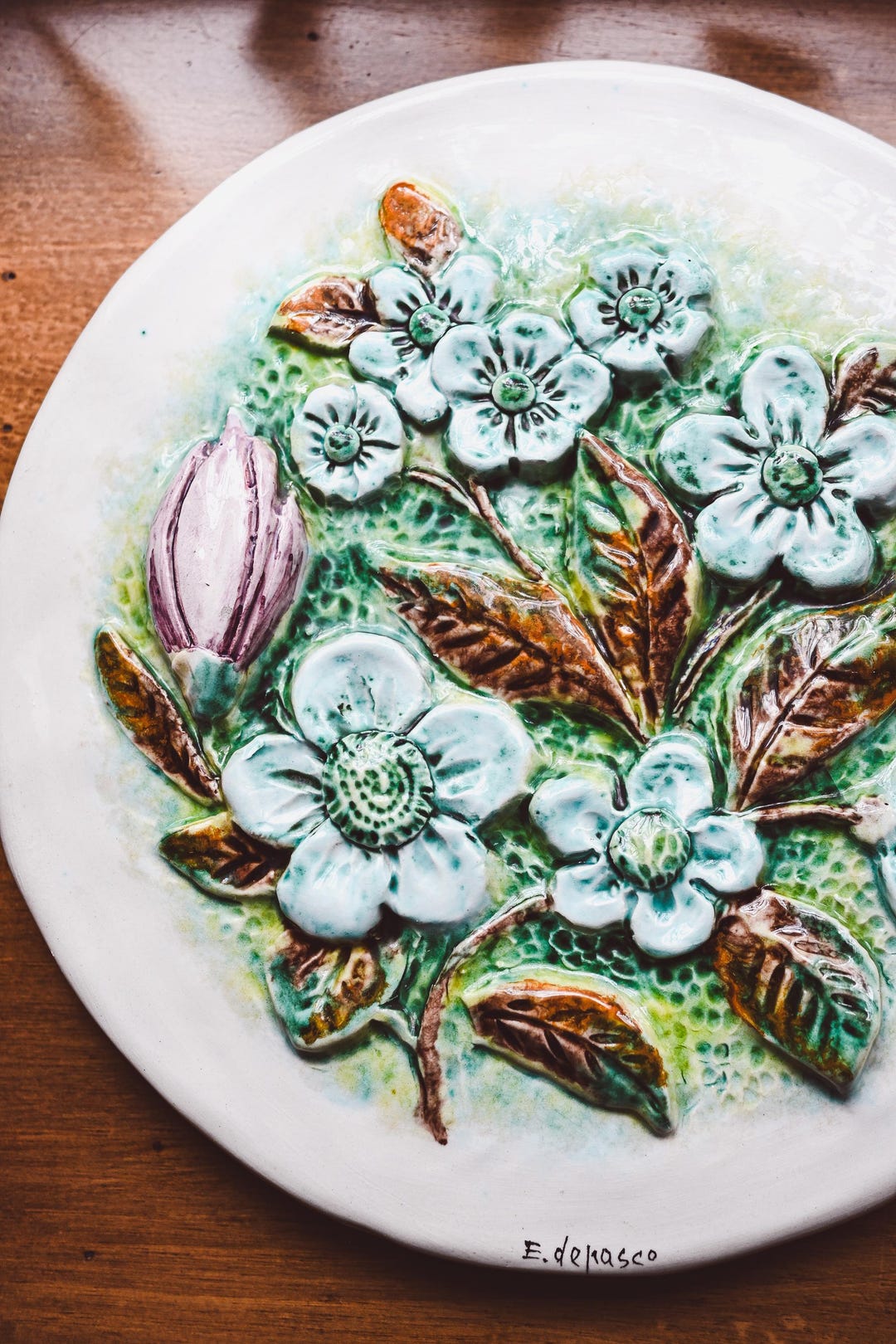 Rare Italian Majolica Plate, Hand Made and Decorated - Etsy