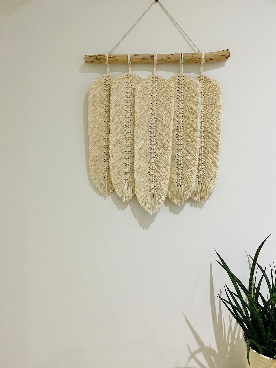 Macrame Feather Wall Hanging Etsy