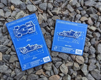 Formel 1 Technikzeichnung Auto Pin