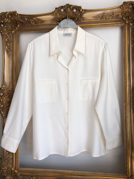 Camicetta color crema anni 90 camicia oversize di Basler sz 46