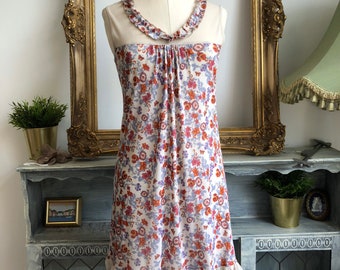 90s vintage floral mesh dress Conbipel sz XS romantic cottage