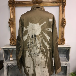 St Martins jas maat M oversized kaki groen alternatief punk streetwear abstract militair legerjack Gorpcore cargo buiten Japans