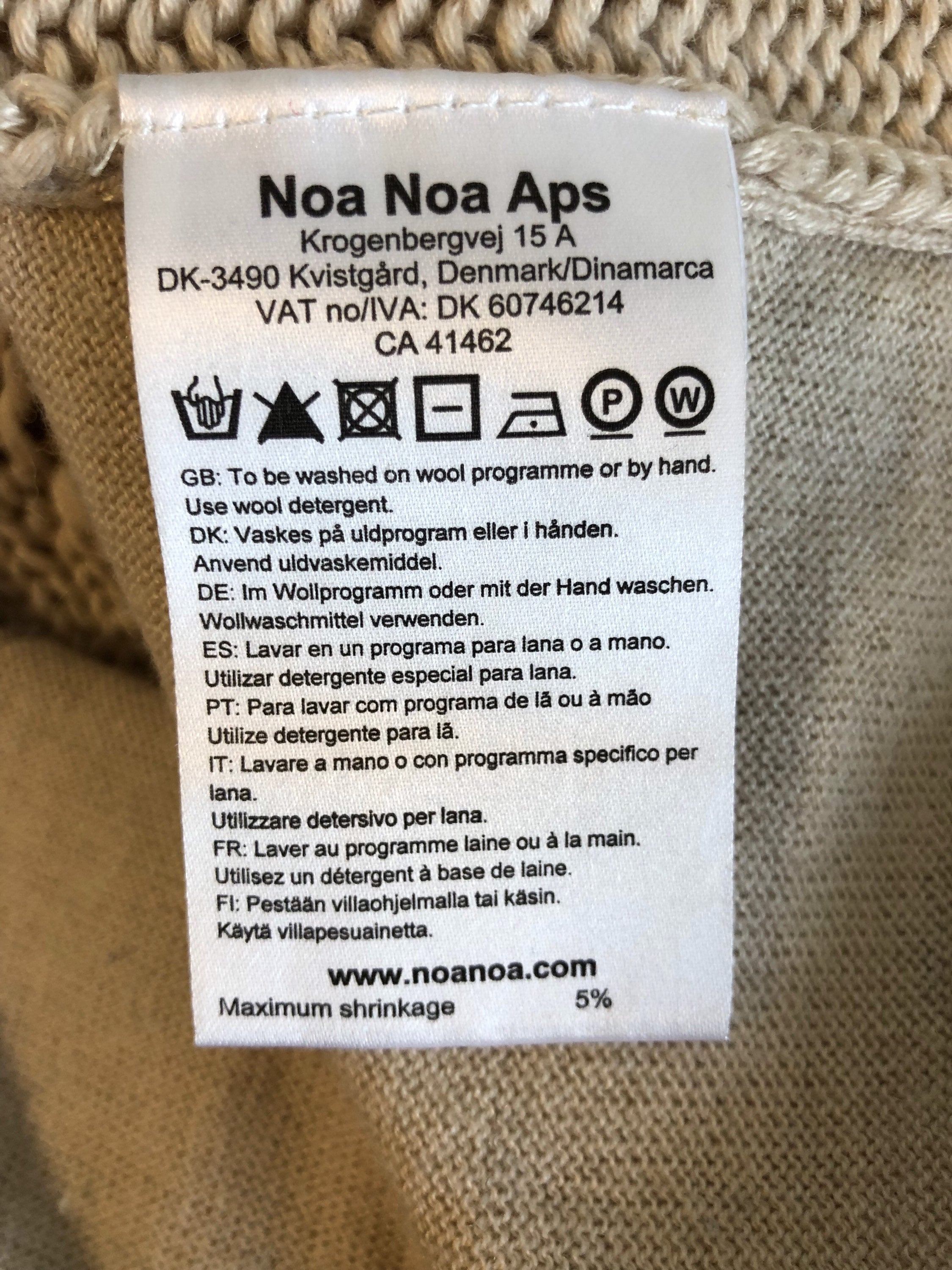 Noa Noa Cream Sweater Front Plaits Twists Oversized Jumper Sz XS