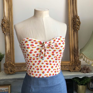 Garden of Strawberries Bodice Tuarachh BUSTIER No Boning by Val