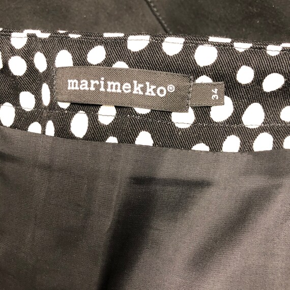 Marimekko mini skirt sz 34 fits XS/S black white … - image 4