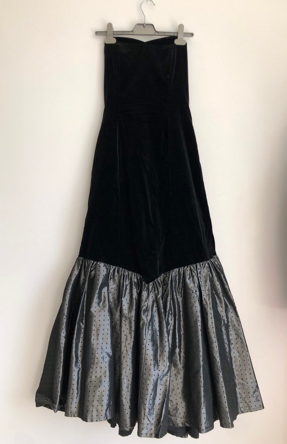 Vintage Laura Ashley Dress Velvet Evening Gown Dress Sz42 Black Velvet  Mermaid Evening Dress Black Velvet Corset Dress Kelly Dress - Etsy