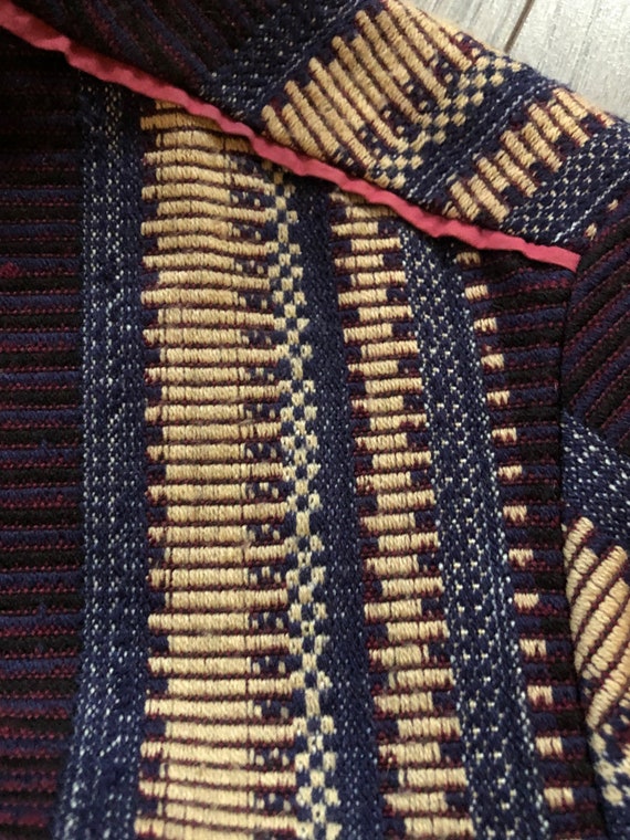 Noa Noa woven ethnic crop jacket size M 38EU purp… - image 4