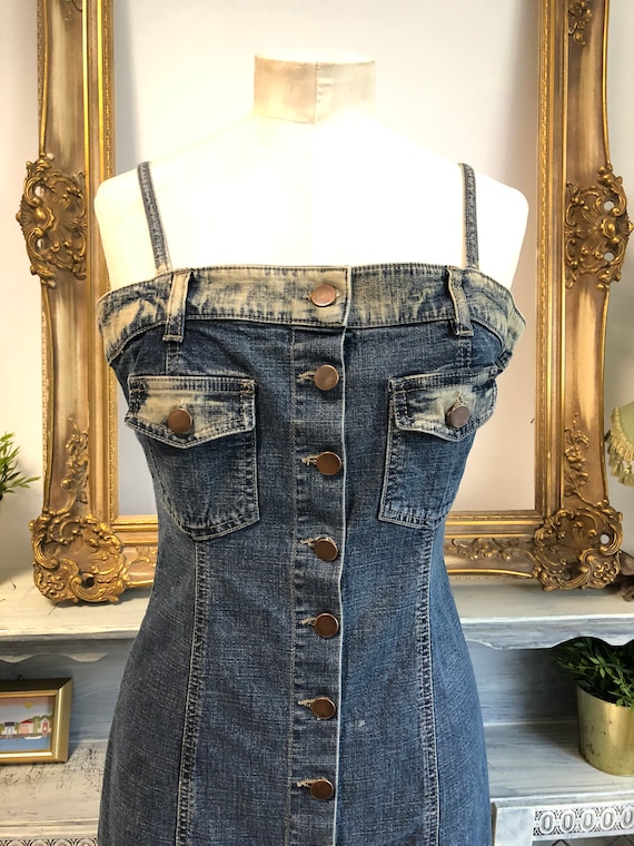 【関税&送料込】Moschino Jeans Denim Midi Dress Moschino Jeans Cut-out Bustier Denim Dress, Medium | eBay