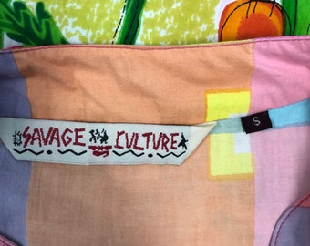 90s Savage Culture Popart Quirky Colourful Mini Dress Crazy Prints