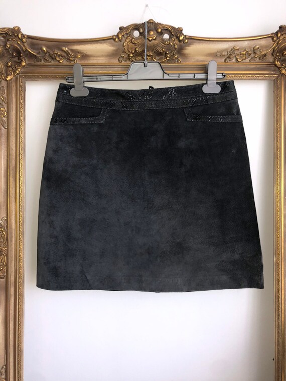 Lined suede mini clearance skirt