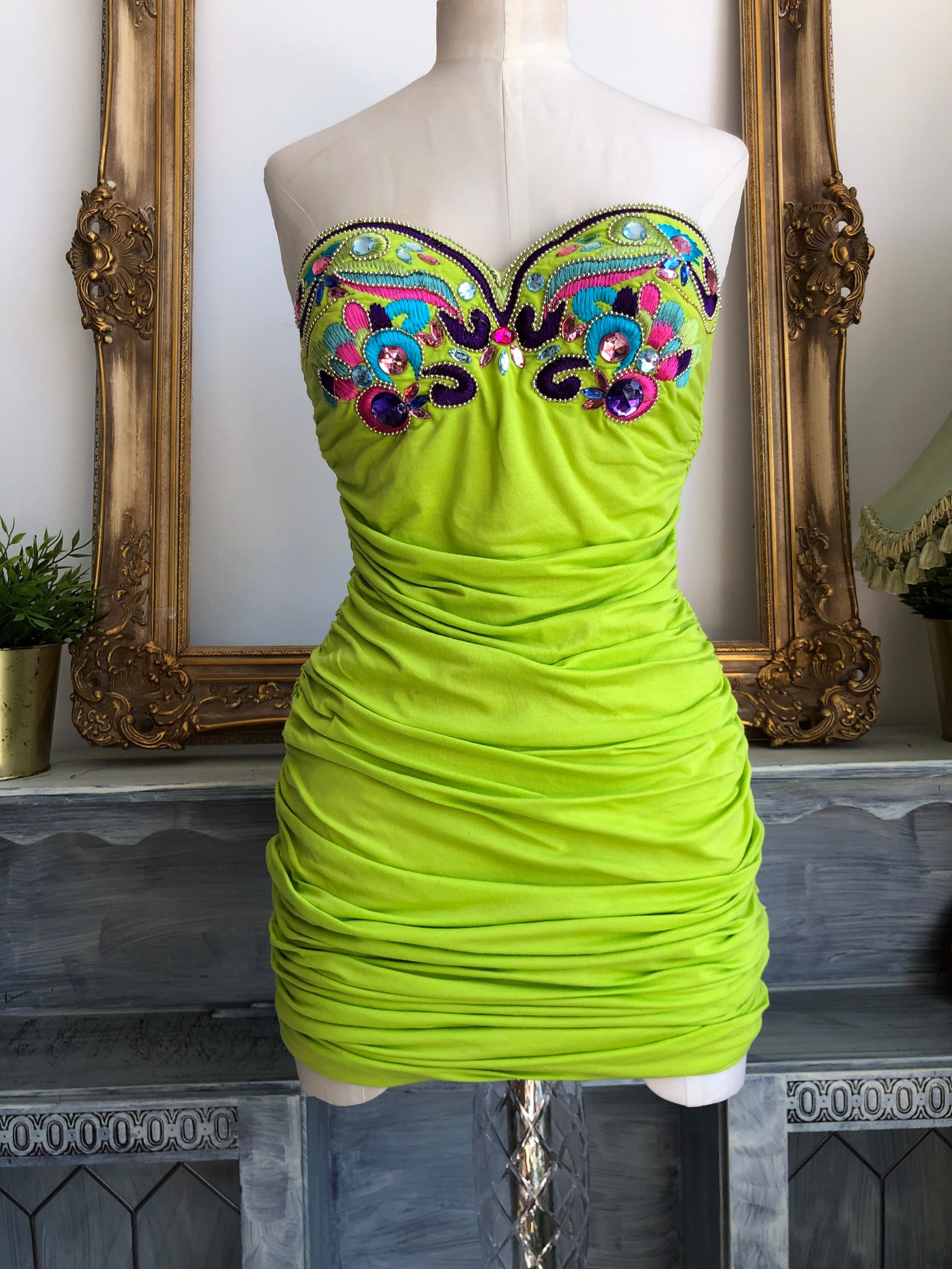 Moschino Green Vintage Dress - Etsy Moschino Green Vintage Dress - Etsy