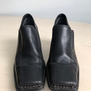 Pumps style black leather shoes RIEKER size 37EU