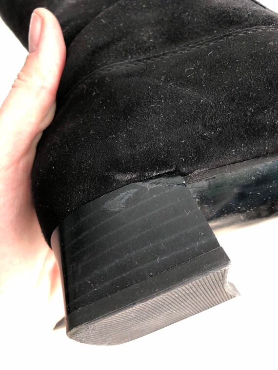 Black suede boots size 5 2025