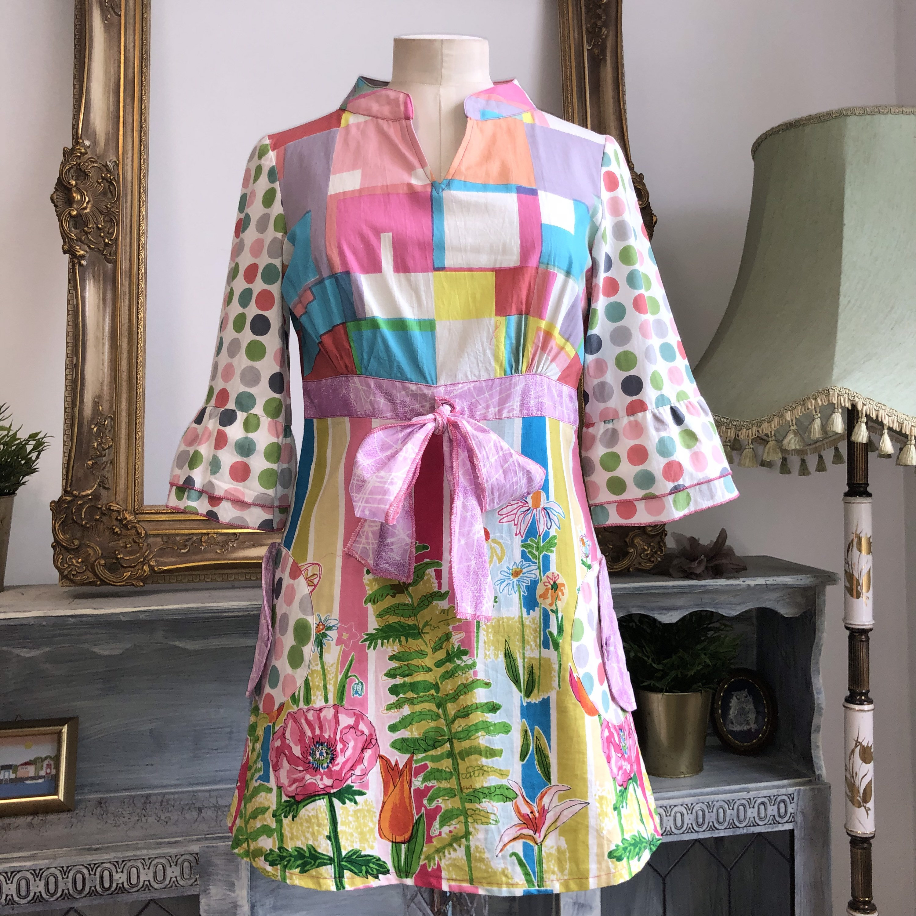 90s Savage Culture Popart Quirky Colourful Mini Dress Crazy 90s Savage Culture Popart Quirky Colourful Mini Dress Crazy