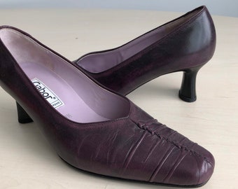 Paarse leren pumps schoenen GABOR maat 37 EU - Etsy Nederland